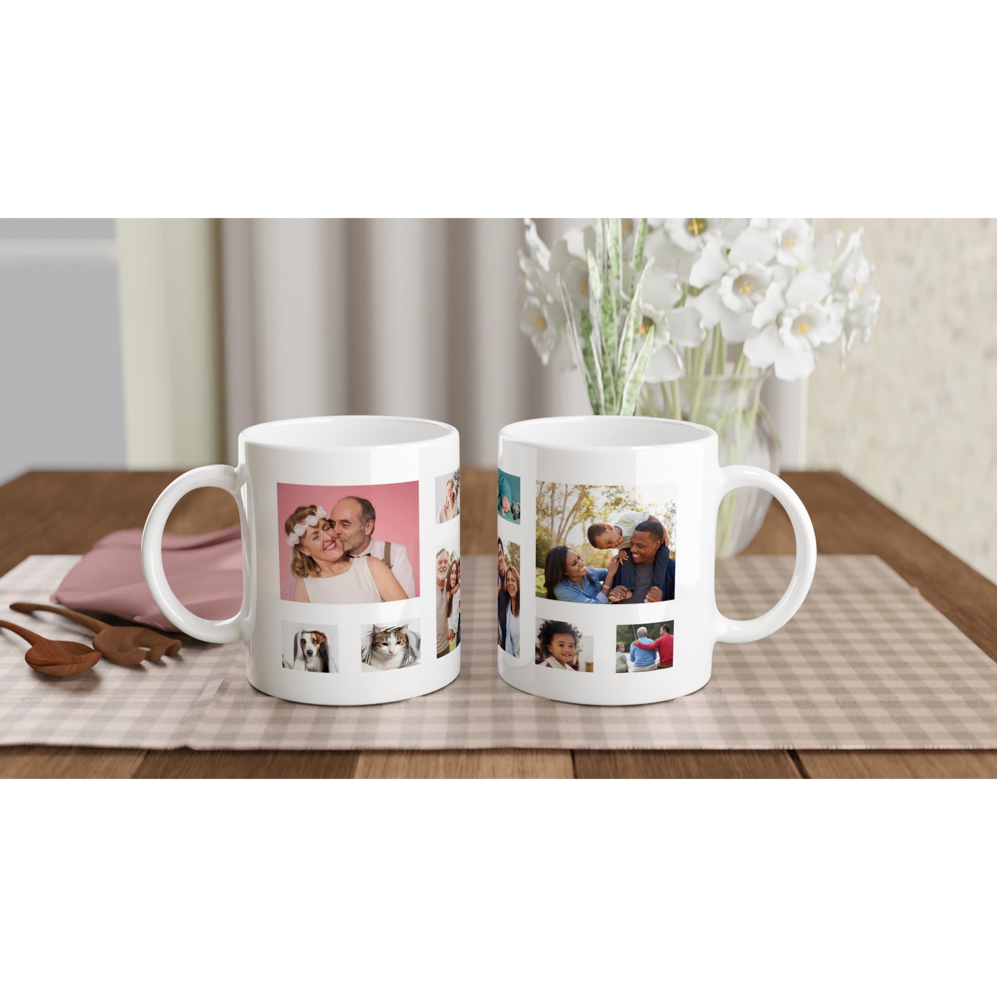 Personalised Mug - Two Photo Upload with Custom Text